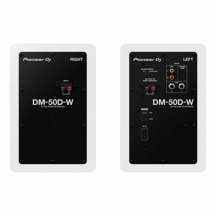 Pioneer DJ DM-50D-W Par de altavoces de monitorización Bass Reflex 2x25W Blanco