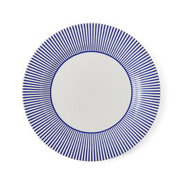 Spode Plato de Postre Steccato - Juego de 4 Unidades - 27.9 cm de Diámetro - Apto para Microondas, Lavavajillas y Horno (170º) - Fabricado en Inglaterra