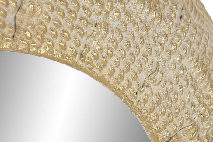 DKD Home Decor Espejo de Metal Dorado y Blanco 73x73 cm DKD Home Decor Espejo de Metal Dorado y Blanco 73x73 cm
