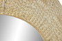 DKD Home Decor Espejo de Metal Dorado y Blanco 73x73 cm