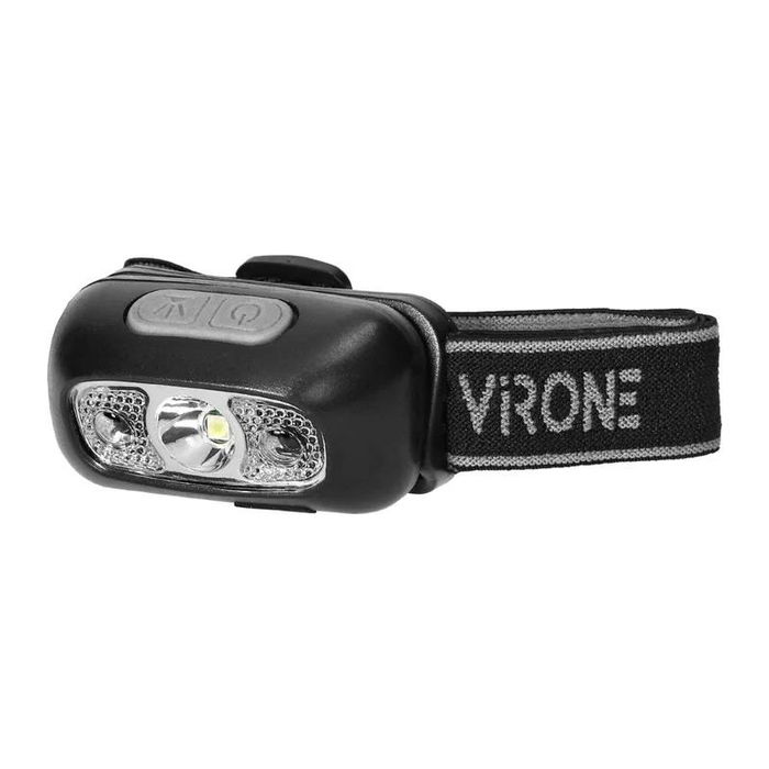 ORNO LT-16 Linterna Frontal LED Recargable con Cargador, 500 mAh, Ángulo de 45°