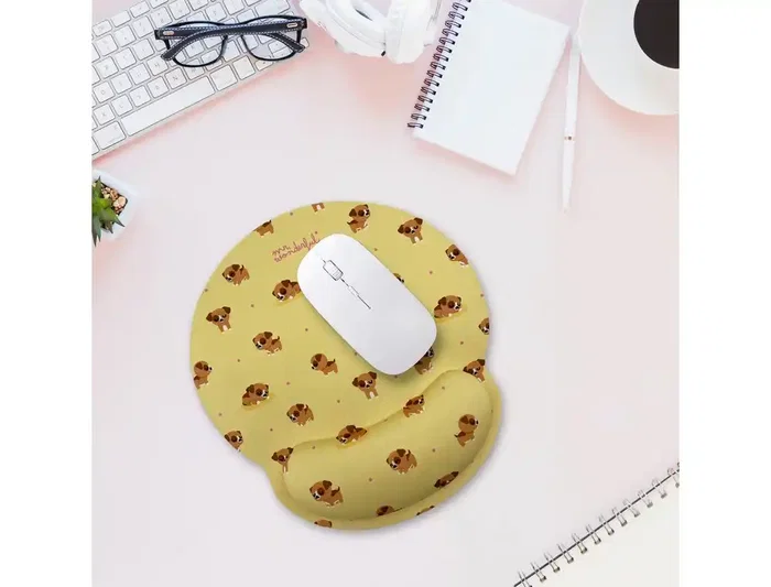 Mr Wonderful Alfombrilla de Ratón Ergonómica con Reposamuñecas de Gel Dog, Tamaño 25 x 23 cm Mr Wonderful Alfombrilla de Ratón Ergonómica con Reposamuñecas de Gel Dog, Tamaño 25 x 23 cm