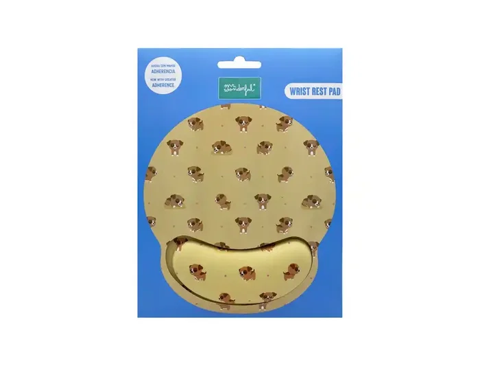 Mr Wonderful Alfombrilla de Ratón Ergonómica con Reposamuñecas de Gel Dog, Tamaño 25 x 23 cm Mr Wonderful Alfombrilla de Ratón Ergonómica con Reposamuñecas de Gel Dog, Tamaño 25 x 23 cm