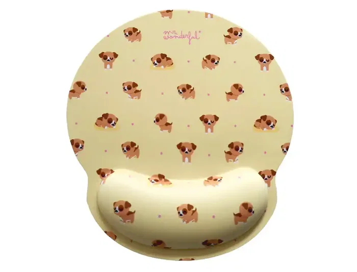 Mr Wonderful Alfombrilla de Ratón Ergonómica con Reposamuñecas de Gel Dog, Tamaño 25 x 23 cm Mr Wonderful Alfombrilla de Ratón Ergonómica con Reposamuñecas de Gel Dog, Tamaño 25 x 23 cm