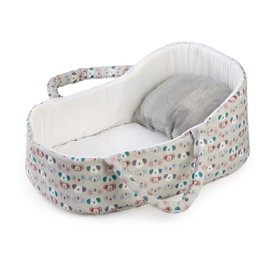 Guca Capazo Azul y Gris con Cojín para Muñecas de 42 a 46 cm - Multilingüe