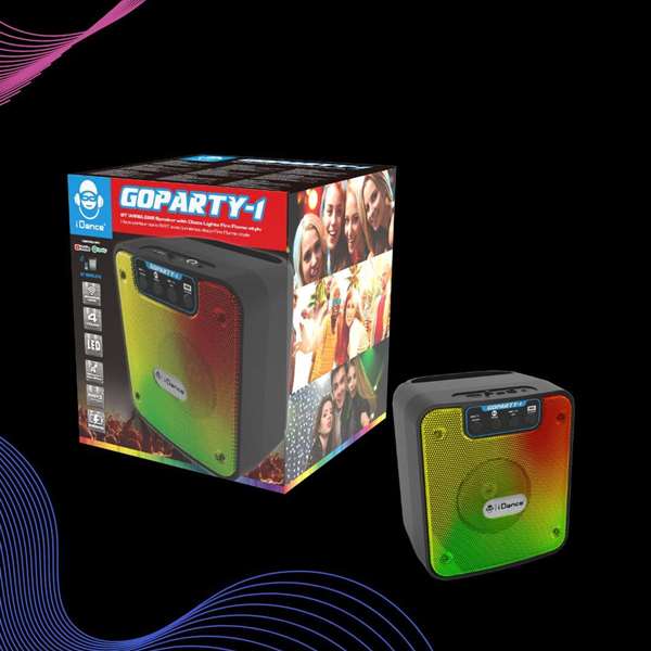 iDance Go Party Altavoz inalámbrico con luces disco Negro
