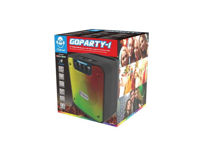 iDance Go Party Altavoz inalámbrico con luces disco Negro