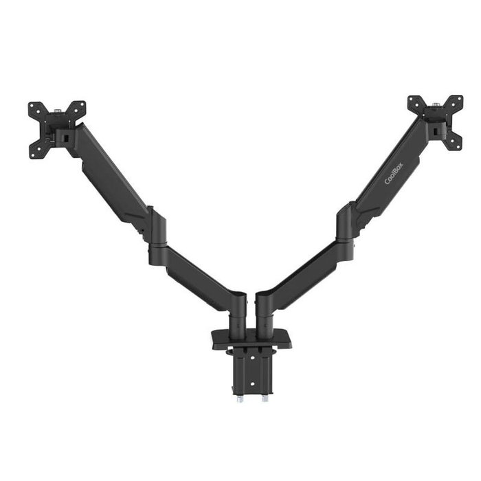 Coolbox Soporte para 2 monitores hasta 32 pulgadas negro mate