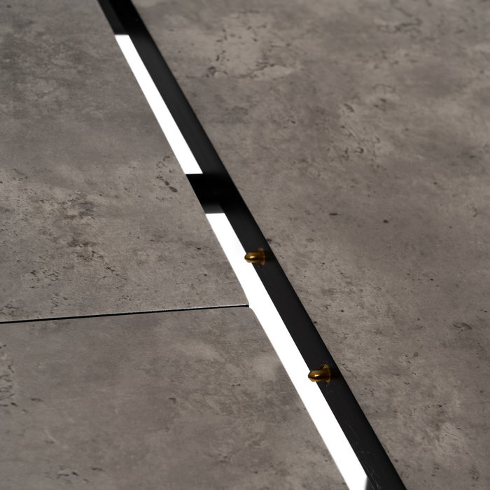 Mesa Extensible Gris Dm-Metal Salón 120 X 80 X 75 cm