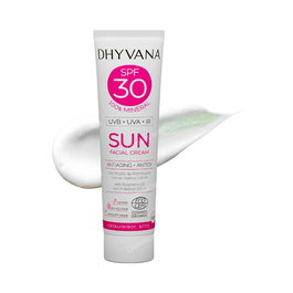 DHYVANA Fluido Facial Mineral Solar SPF50 con Ácido Hialurónico 50ml Eco