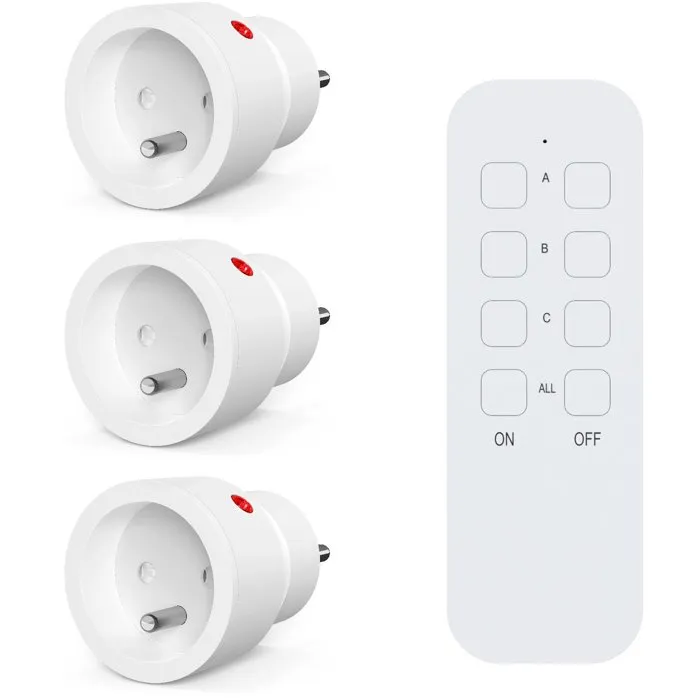 KYF KYF1720185577791 - Juego de 3 Enchufes de Interior con Control Remoto, 2300W, Control Incluido