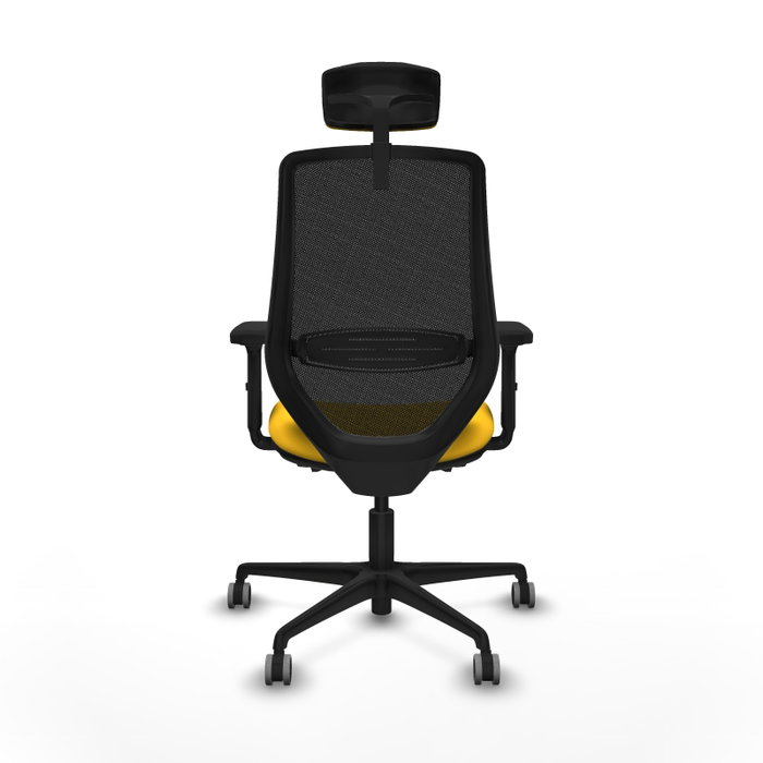PIQUERAS Y CRESPO Silla de oficina Mardos con mecanismo Sincro/Traslack Amarillo y Negro
