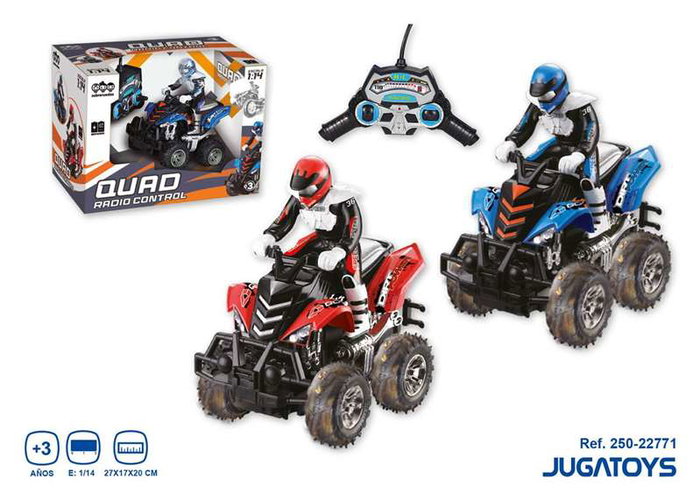 Quad radio control escala 1:14 con bateria 27mhz 27x17x20 cm - modelos surtidos Quad radio control escala 1:14 con bateria 27mhz 27x17x20 cm - modelos surtidos
