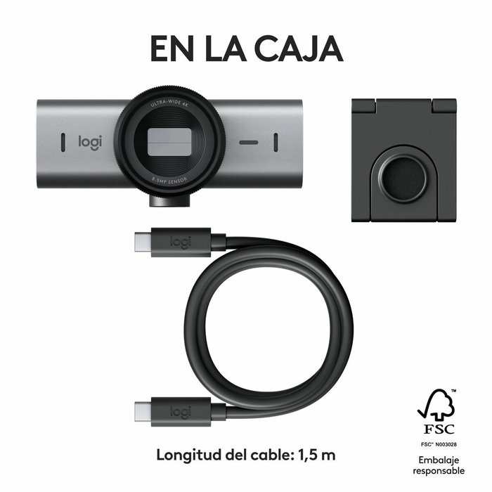 Logitech MX Brio 4K Ultra HD Grafito