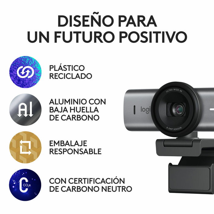 Logitech MX Brio 4K Ultra HD Grafito