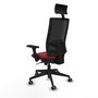 PIQUERAS Y CRESPO Silla de oficina Horna Granate y Negro con Mecanismo Sincro