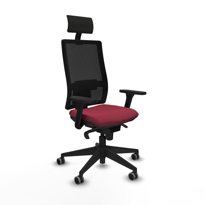 PIQUERAS Y CRESPO Silla de oficina Horna Granate y Negro con Mecanismo Sincro PIQUERAS Y CRESPO Silla de oficina Horna Granate y Negro con Mecanismo Sincro