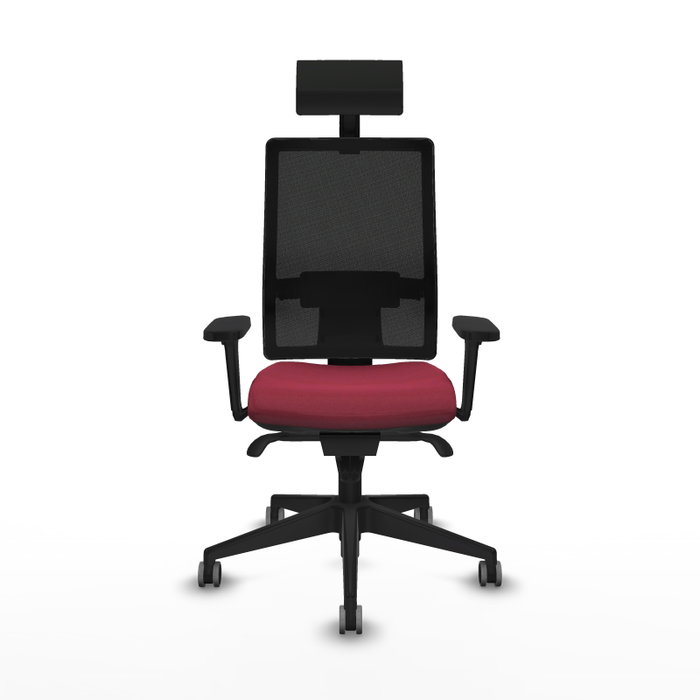 PIQUERAS Y CRESPO Silla de oficina Horna Granate y Negro con Mecanismo Sincro PIQUERAS Y CRESPO Silla de oficina Horna Granate y Negro con Mecanismo Sincro