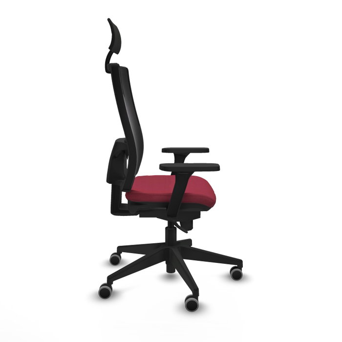 PIQUERAS Y CRESPO Silla de oficina Horna Granate y Negro con Mecanismo Sincro PIQUERAS Y CRESPO Silla de oficina Horna Granate y Negro con Mecanismo Sincro