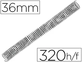 Q-connect Espiral Metálico para Encuadernación 64 5:1 36mm 1,2mm Negro Caja de 25 Unidades