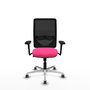 PIQUERAS Y CRESPO Silla de oficina Zulema Rosa y Negro con mecanismo Sincro
