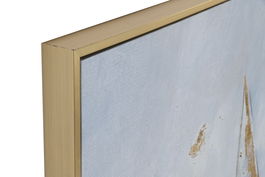 DKD Home Decor Cuadro Mediterraneo Turquesa Dorado Lienzo 4.5 x 123 x 83 cm (2 Unidades)