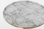 DKD Home Decor Mesita Auxiliar Glam Blanco Dorado 51 x 51 x 51 cm Simil Mármol