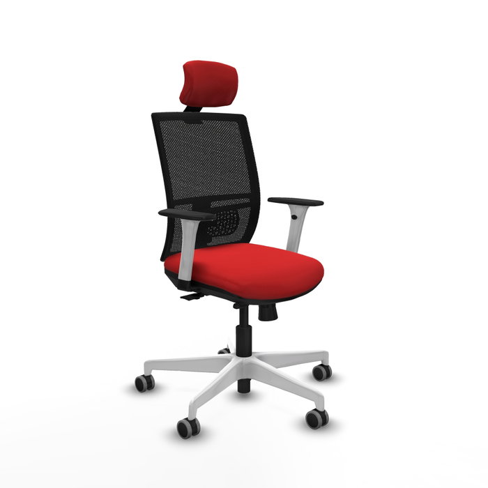 PIQUERAS Y CRESPO Silla de oficina Yunquera con mecanismo Sincro/Traslack, Rojo y Negro PIQUERAS Y CRESPO Silla de oficina Yunquera con mecanismo Sincro/Traslack, Rojo y Negro