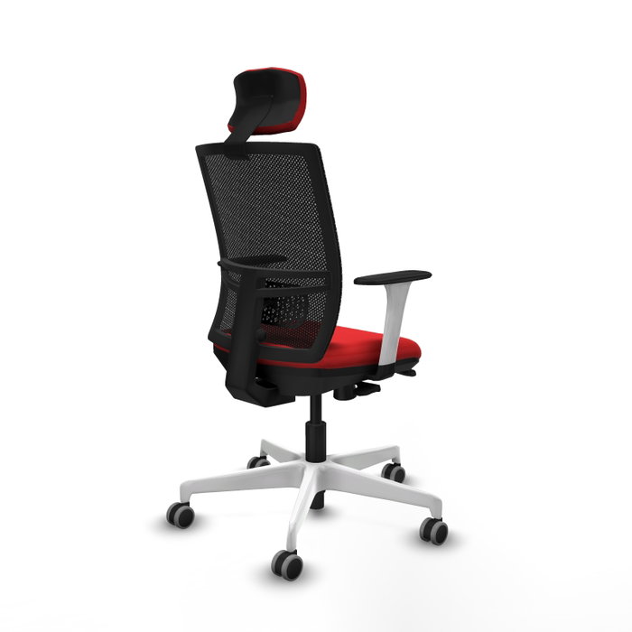 PIQUERAS Y CRESPO Silla de oficina Yunquera con mecanismo Sincro/Traslack, Rojo y Negro PIQUERAS Y CRESPO Silla de oficina Yunquera con mecanismo Sincro/Traslack, Rojo y Negro