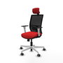 PIQUERAS Y CRESPO Silla de oficina Yunquera con mecanismo Sincro/Traslack, Rojo y Negro