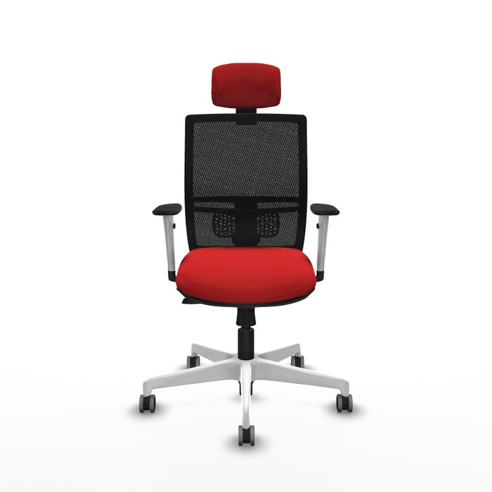 PIQUERAS Y CRESPO Silla de oficina Yunquera con mecanismo Sincro/Traslack, Rojo y Negro PIQUERAS Y CRESPO Silla de oficina Yunquera con mecanismo Sincro/Traslack, Rojo y Negro
