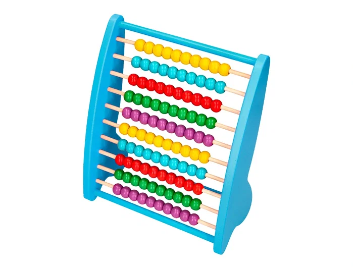 Liderpapel Ábaco de madera con 100 bolas de colores