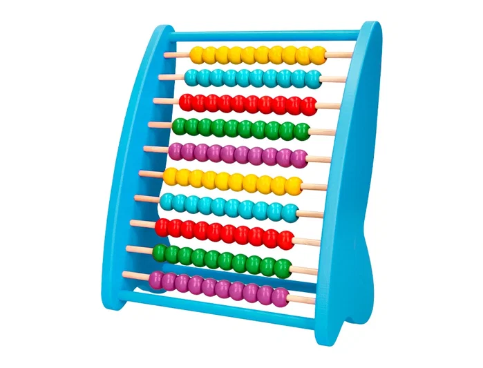 Liderpapel Ábaco de madera con 100 bolas de colores