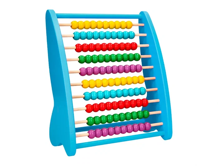 Liderpapel Ábaco de madera con 100 bolas de colores