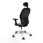 PIQUERAS Y CRESPO Silla de oficina Jorquera Gris/Negro con mecanismo Sincro/Traslack