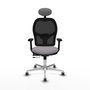 PIQUERAS Y CRESPO Silla de oficina Jorquera Gris/Negro con mecanismo Sincro/Traslack