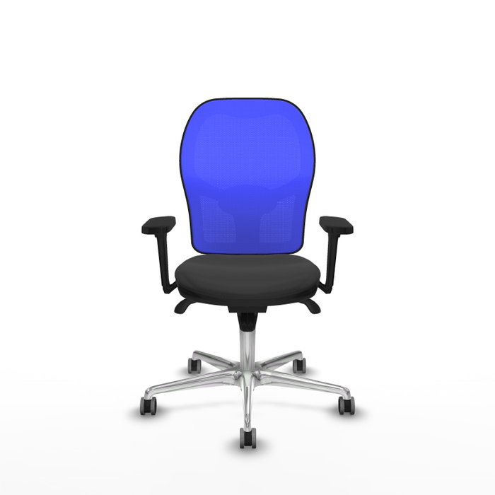 PIQUERAS Y CRESPO Silla de oficina Jorquera con mecanismo Sincro, Gris oscuro y Azul