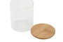 DKD Home Decor Set de 3 Botes de Borosilicato y Bambú Natural