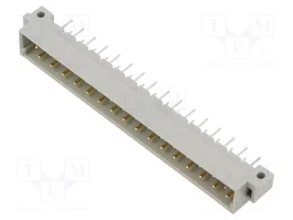 HARTING Conector de datos DIN 41612 macho de 32 pines recto THT