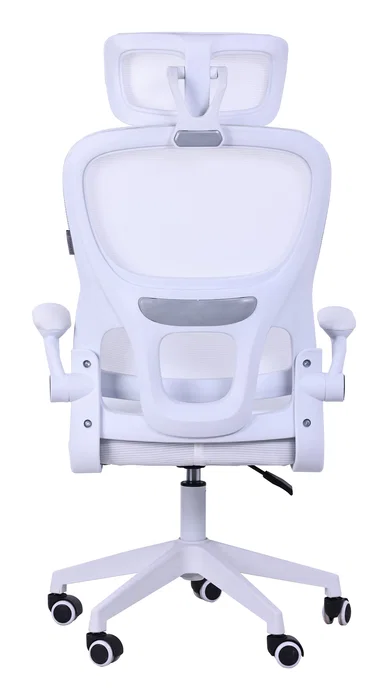 Mars Gaming MGC-ERGOPROWH Silla Ergonómica Gaming y Oficina Blanca, Malla Transpirable, Soporte Lumbar Ajustable, Reposacabezas, Inclinación 3-18°, Altura 120-130 cm