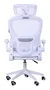 Mars Gaming MGC-ERGOPROWH Silla Ergonómica Gaming y Oficina Blanca, Malla Transpirable, Soporte Lumbar Ajustable, Reposacabezas, Inclinación 3-18°, Altura 120-130 cm