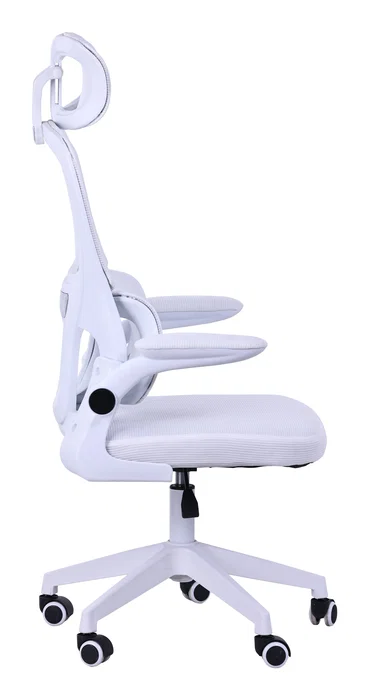 Mars Gaming MGC-ERGOPROWH Silla Ergonómica Gaming y Oficina Blanca, Malla Transpirable, Soporte Lumbar Ajustable, Reposacabezas, Inclinación 3-18°, Altura 120-130 cm