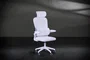 Mars Gaming MGC-ERGOPROWH Silla Ergonómica Gaming y Oficina Blanca, Malla Transpirable, Soporte Lumbar Ajustable, Reposacabezas, Inclinación 3-18°, Altura 120-130 cm