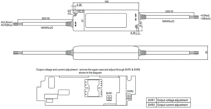 MEAN WELL PLN-30-36 Alimentador LED 30,24W 36VDC 0,84A MEAN WELL PLN-30-36 Alimentador LED 30,24W 36VDC 0,84A