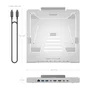 Aisens Soporte de Sobremesa Ajustable con Docking USB-C 7 en 1, Gris, ASUC-7P046-GR
