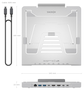 Aisens Soporte de Sobremesa Ajustable con Docking USB-C 7 en 1, Gris, ASUC-7P046-GR