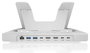 Aisens Soporte de Sobremesa Ajustable con Docking USB-C 7 en 1, Gris, ASUC-7P046-GR