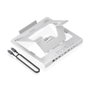 Aisens Soporte de Sobremesa Ajustable con Docking USB-C 7 en 1, Gris