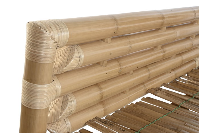 DKD Home Decor Cama Tropical 220 x 74 x 202.5 cm Bambú Ratán Natural