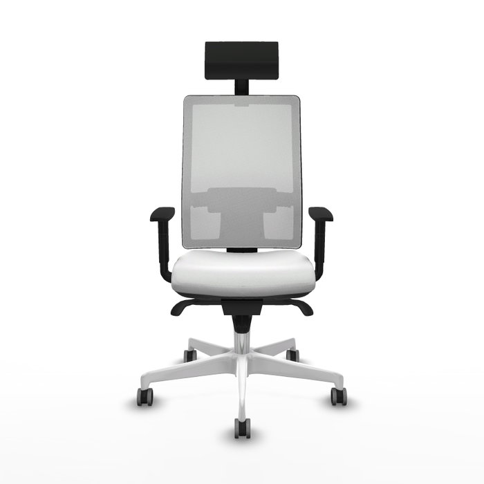 PIQUERAS Y CRESPO Silla de oficina Horna Blanca con Mecanismo Sincro PIQUERAS Y CRESPO Silla de oficina Horna Blanca con Mecanismo Sincro